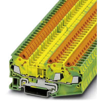 Verde de tierra 20-14AWG/amarillo de las conec TermBlk DINRail QuickConn 3Conn 6.2m m