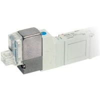 válvulas solenoides, aire, 2-Position solenoide doble, piloto,  24 VDC, serie SY9000