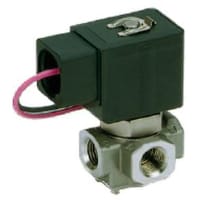 Válvula de solenoide, acero, FFKM/PTFE,  3 puerto, 1/4 G,  24 VDC, IP65, serie VX3