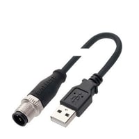 Varón M12, conectador USB-A, PVC,  1.80 m