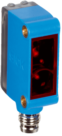 Mini Photoelectric Sensor, Retroreflective, Dual Lens, los 5m, Visbl Red, NPN, Opn Collctr