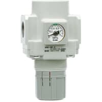 Regulator, 1/4NPT, panel mt, 125PSI, white urban del for del nut del set