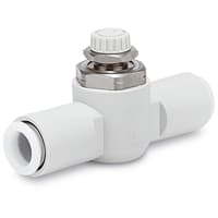 Flow Control, SS, inline, tube del for 3/8 ", locknut del hex