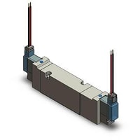 La válvula,  2 postula el sgl,  5 puerto, solenoide, mt bajo, 24VDC, término del estruendo