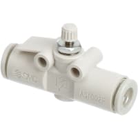 Flow Control, elbow, proof del tamper, out del meter, 1/4NPT, sealant, tube del for 1/4 "