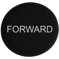 Button Plate, Black, Flush Button, FORWARD Legend, RMQ-Titán Series