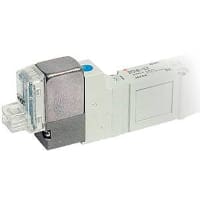 La válvula de solenoide,  5 puerto,  2 coloca solo, 24VDC, 1/4 Rc, M8, SY3000series