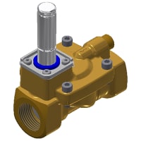 Válvula, válvula de solenoide servo-funcionada indirecta universal 2/2-way