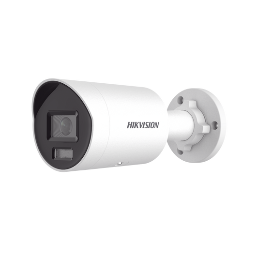 [Dual Light + ColorVu] Bala IP 8 Megapixel (4K) / Lente 2.8 mm / 40 mts IR + 40 mts Luz Blanca /  Microfono Integrado / Exterior IP67 /   WDR 130 dB / ACUSENSE (Filtro de Falsas Alarmas) / Captura Facial / PoE / Metal / ACUSEARCH