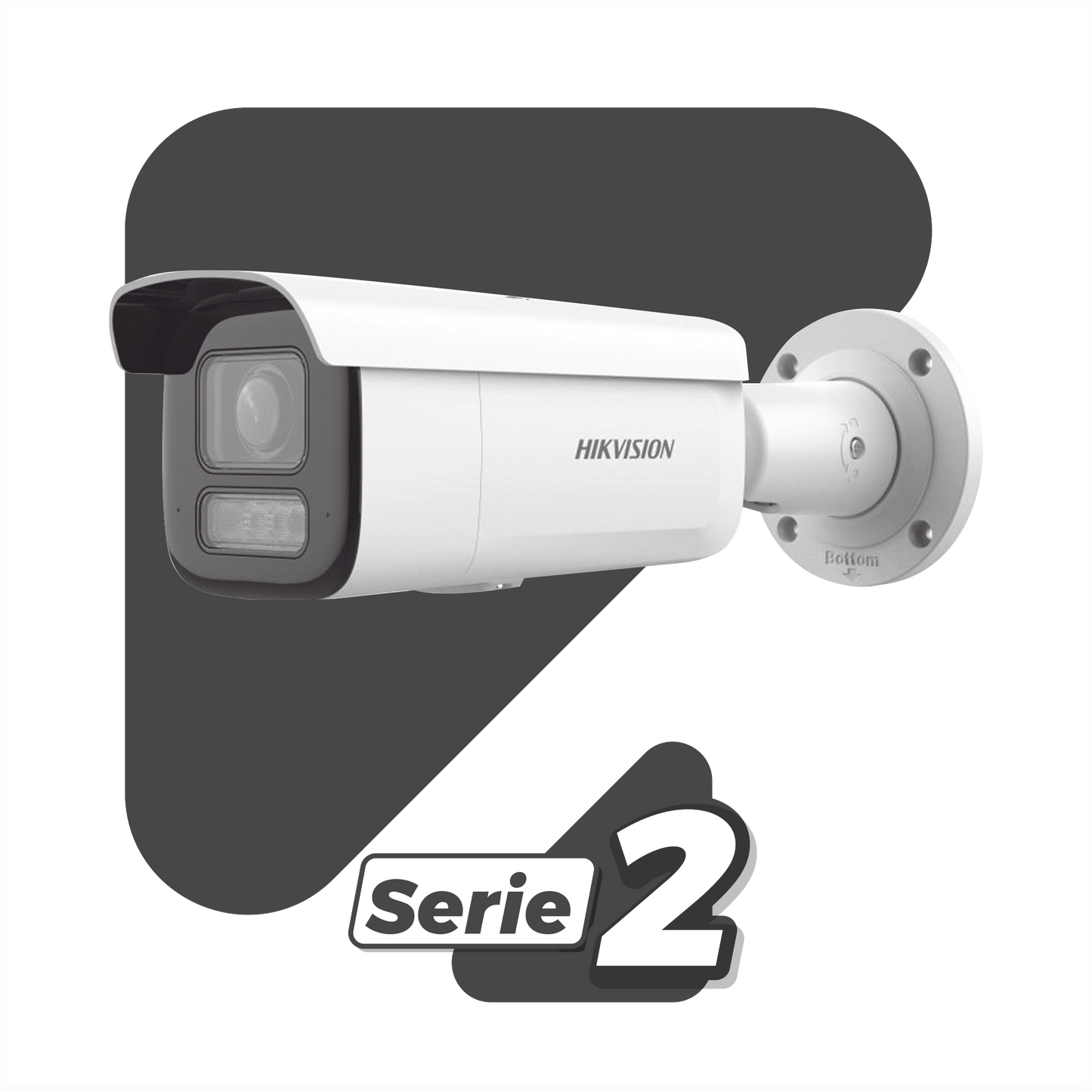 [Dual Light + 2 MicrÃ³fonos Integrados] Bala IP 2 Megapixel / Lente Mot. 2.8 a 12 mm / 60 mts Luz Blanca + 60 mts IR / ACUSENSE / Exterior IP67 / IK10 / WDR 120 dB / PoE+ / ONVIF / Alarmas I/O / Micro SD / Metal / ACUSEARCH