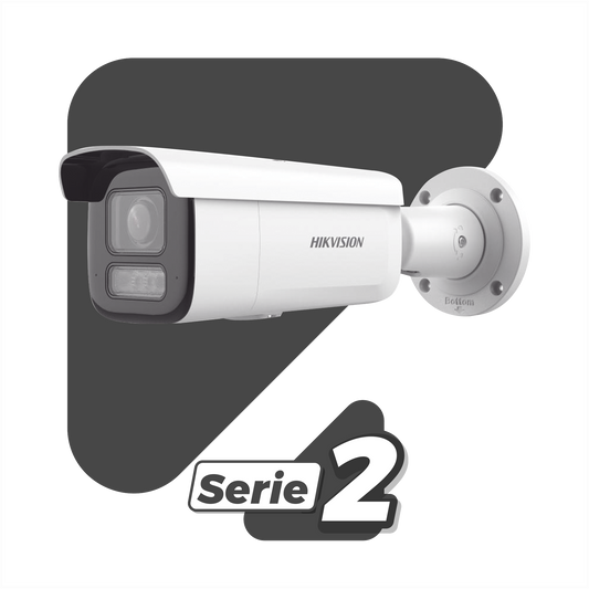 [Dual Light + 2 MicrÃ³fonos Integrados] Bala IP 2 Megapixel / Lente Mot. 2.8 a 12 mm / 60 mts Luz Blanca + 60 mts IR / ACUSENSE / Exterior IP67 / IK10 / WDR 120 dB / PoE+ / ONVIF / Alarmas I/O / Micro SD / Metal / ACUSEARCH