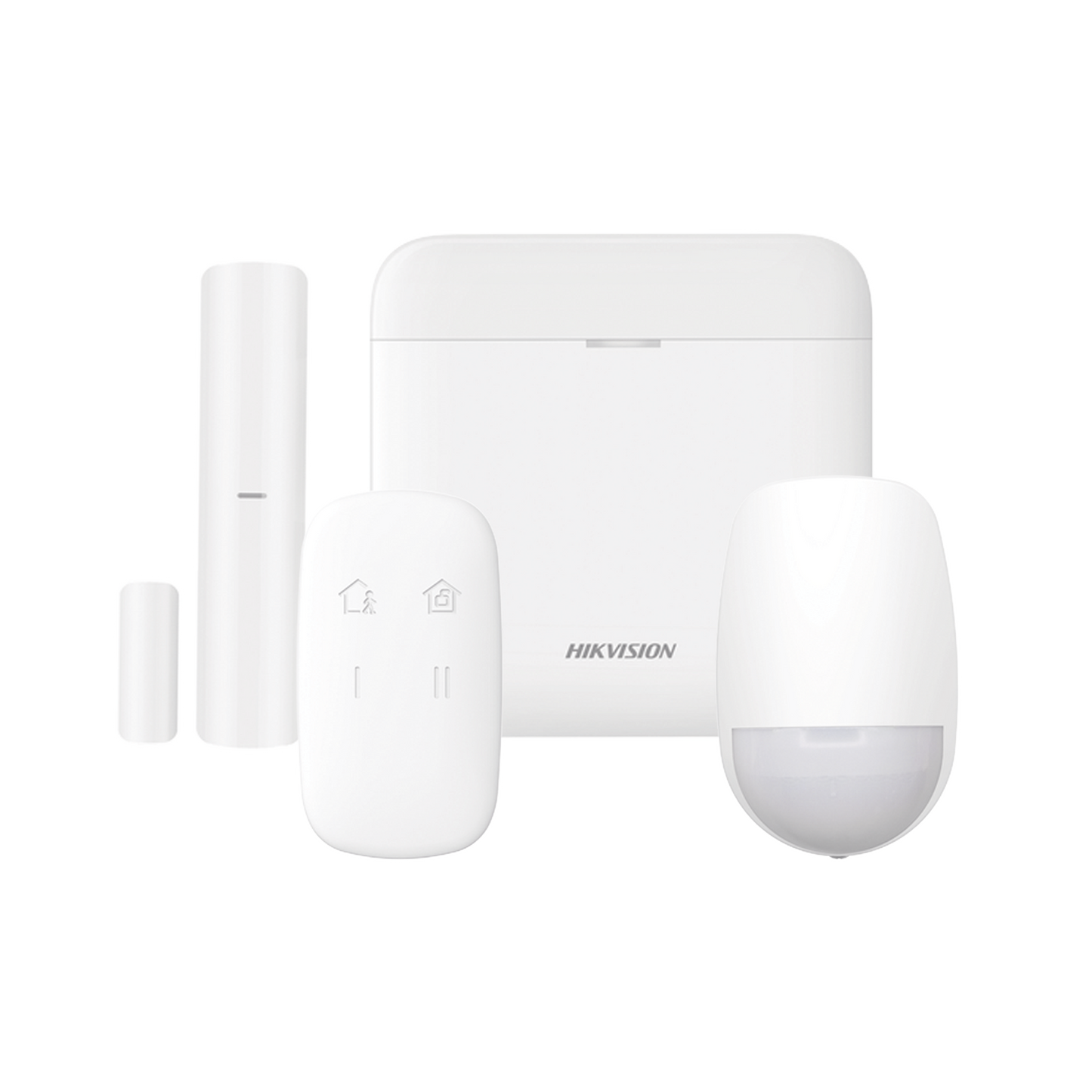 (AX PRO) KIT de Alarma AX PRO / Incluye: 1 Hub con bateria de respaldo / 1 Sensor PIR / 1 Contacto MagnÃ©tico / 1 Control Remoto / WiFi / Compatible con Hik-Connect P2P