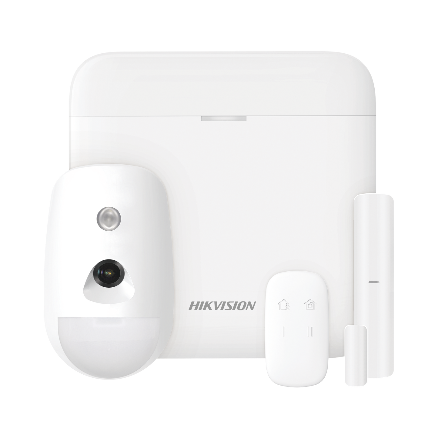 (AX PRO) KIT de Alarma AX PRO con GSM (3G/4G) / Incluye: 1 Hub con bateria de respaldo / 1 Sensor PIR / 1 Contacto MagnÃ©tico / 1 Control Remoto / 1 CÃ¡mara IP / Wi-Fi / Compatible con Hik-Connect P2P / DS-2CV2U21FD-IW