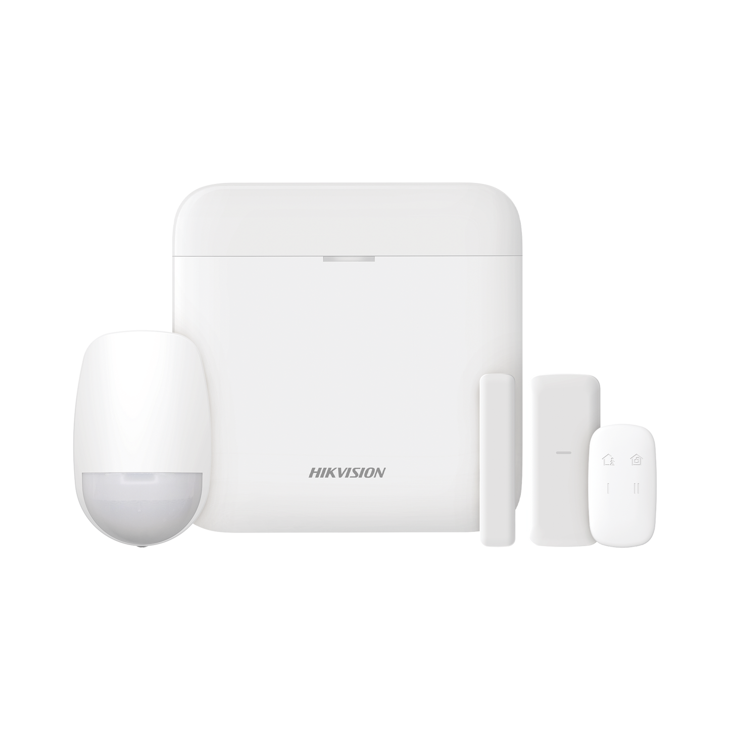 (AX PRO) KIT de Alarma AX PRO con GSM (3G/4G) / Incluye: 1 Hub con bateria de respaldo / 1 Sensor PIR / 1 Contacto MagnÃ©tico Slim / 1 Control Remoto / Wi-Fi / Compatible con Hik-Connect P2P