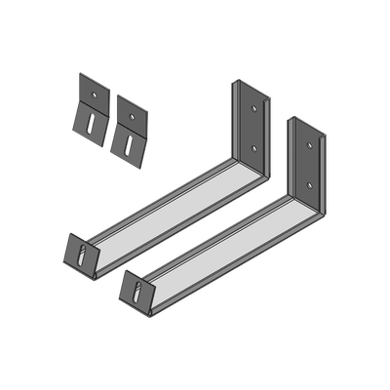 Ángulos para soportar Panel Solar en Pared (Uso solo para Exhibición).