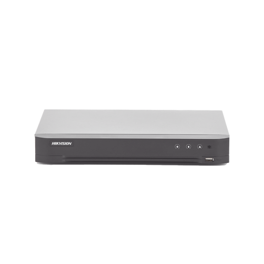 (ACUSENSE / Evita Falsas Alarmas) DVR 4 Megapixel / 4 Canales TURBOHD + 2 Canales IP / 1 BahÃ­a de Disco Duro / 1 Canal de Audio