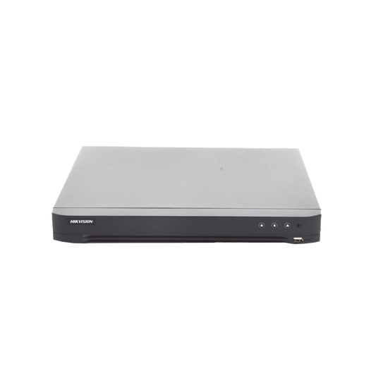 (ACUSENSE / Evita Falsas Alarmas) DVR 4K / 16 Canales TURBOHD + 16 Canales IP /  2 BahÃ­a de Disco Duro / Audio por Coaxitron / Salida de VÃ­deo en 4K / Entrada Salida de Alarma