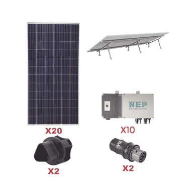 Kit Solar para interconexión de 5.5 kW de Potencia, 110 Vca con Micro Inversores y Paneles Policristalinos