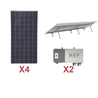 Kit Solar para Interconexión de 1.1 kW de Potencia, 110 Vca con Micro Inversores y Paneles Policristalinos.