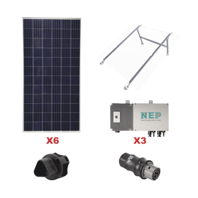 Kit Solar para Interconexión de 1.65 KW de Potencia, 110 Vca con Micro Inversores y Paneles Policristalinos.