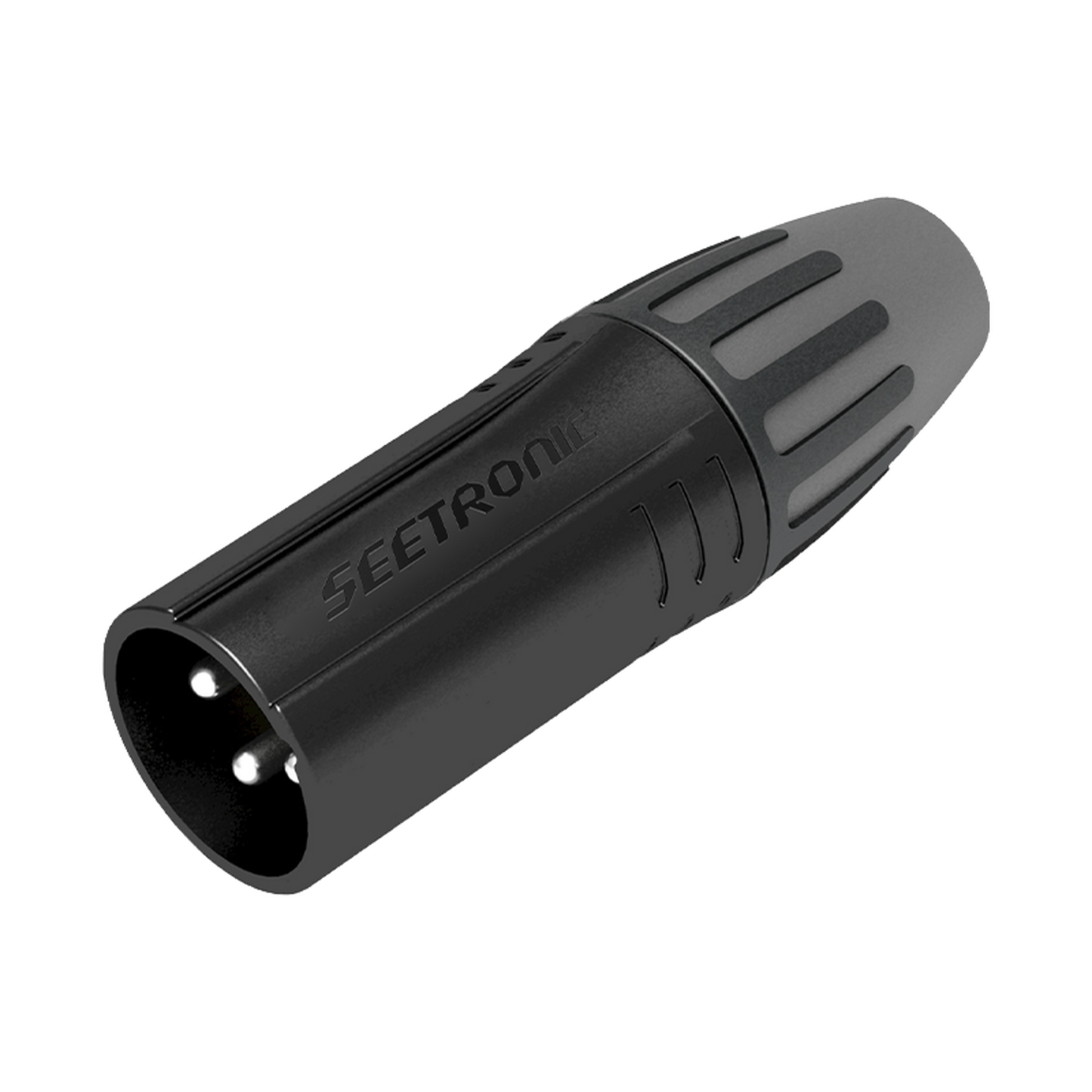 XLR conector de cable macho, carcasa enchapada en negro, contactos enchapados en plata