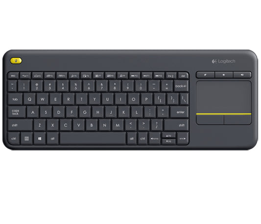 Wireless Touch Keyboard LOGITECH K400 PLUS, Negro, Inalámbrico