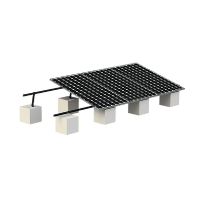 Montaje para Panel Solar, Riel 8 de 5400mm para Módulos con Espesor de 30-35mm, Velocidad de Viento Máx. 136km/h (20° a 45°) Con Anodizado Negro