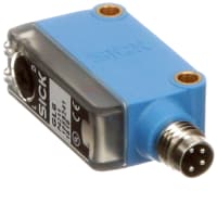 Sensor fotoeléctrico miniatura, Retroreflective, los 5m, rojo visible, PNP, conec M8