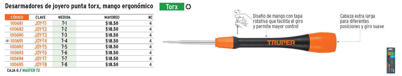 Desarmador de precisión torx T1    CODIGO- 100681 Default Title