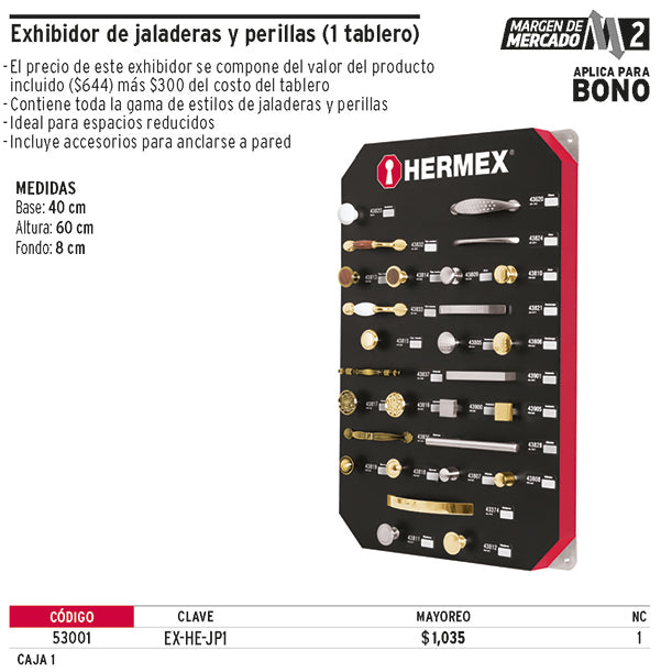 Exhibidor Hermex, con jaladeras y perillas # 1    CODIGO- 53001 Default Title