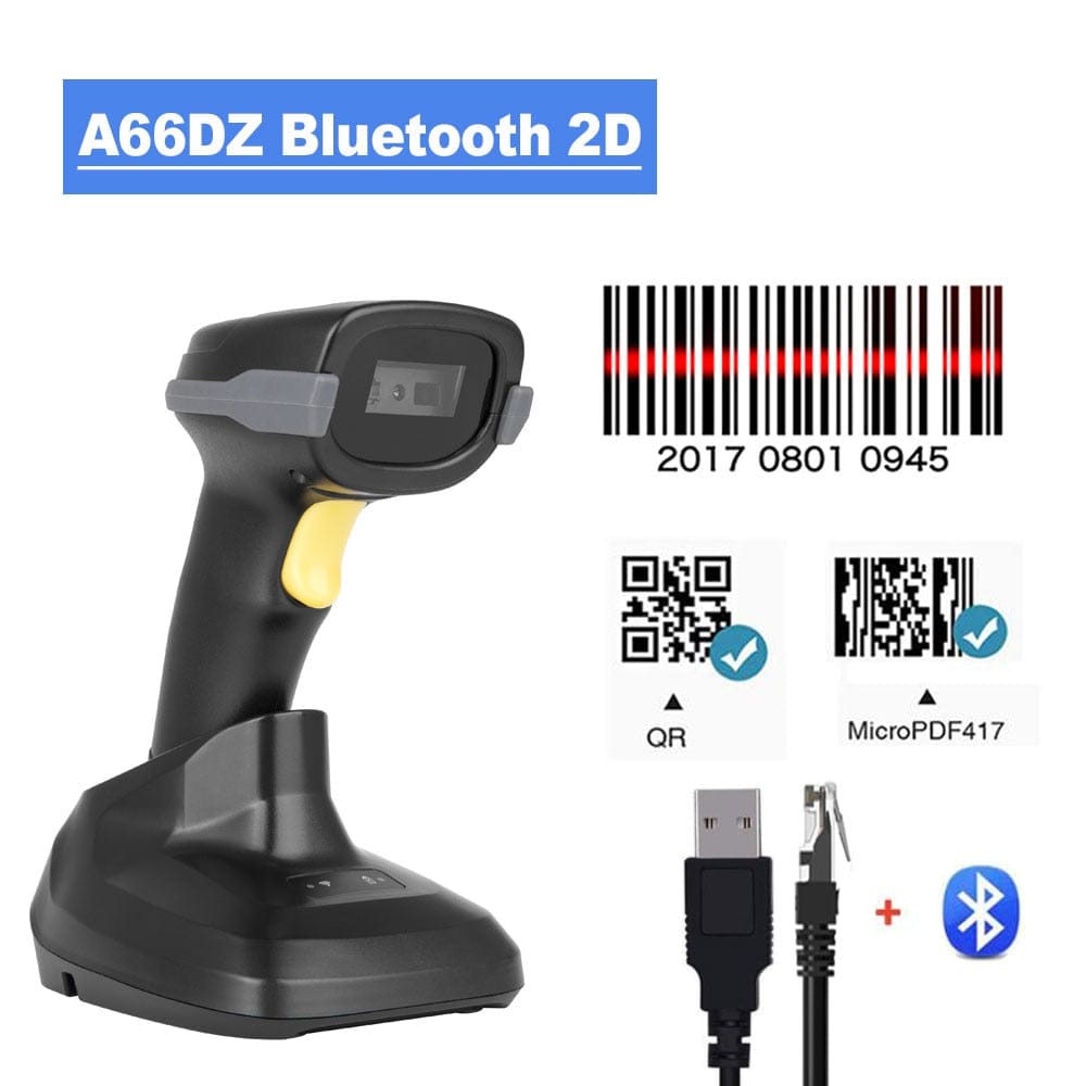 L8BL Bluetooth 2D Barcode Reader y S8 QR PDF417 2.4G Wireless Wired Handheld Barcode Scanner Soporte USB Teléfono móvil iPad