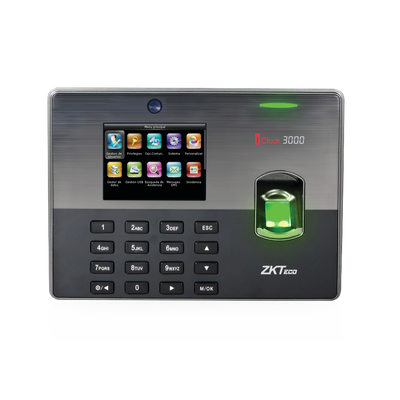 ZKTECO ICLOCK-3000 Terminal Biom&eacute;trica Para Tiempo y Asistencia con Funciones de Control de Acceso