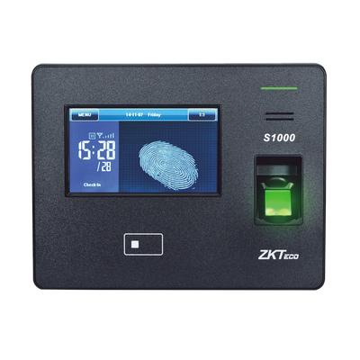 ZKTECO S-1000Z Terminal Biom&eacute;trica IP, 20,000 Huellas, Touch Screen, Tiempo y Asistencia