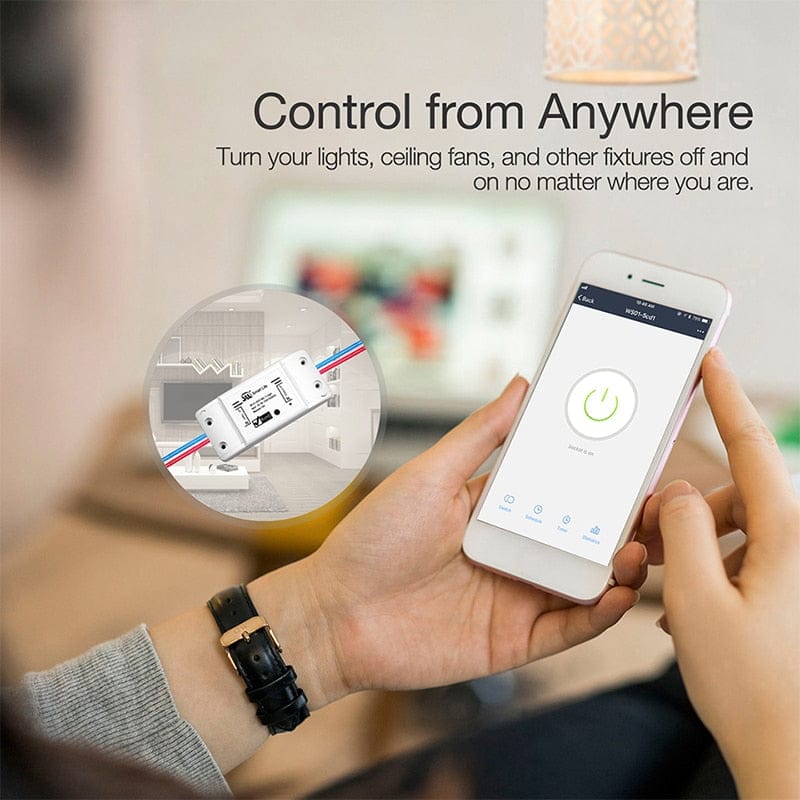 MOES Universal Breaker Timer Smart Life APP Control remoto inalámbrico funciona con Alexa Google Home DIY WiFi Smart Light Switch