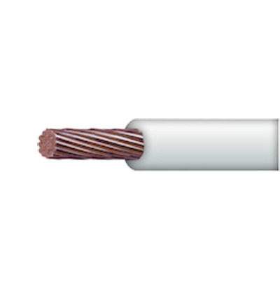 ( SSLU13 ) Cable Eléctrico 11 awg  color blanco,Conductor de cobre suave cableado. Aislamiento de PVC, autoextinguible. BOBINA 111 MTS