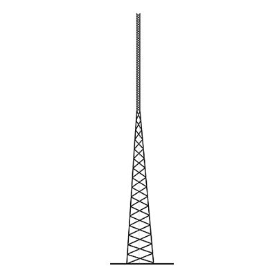 Torre Autosoportada Tubular ROHN de 42 metros Linea SSV HEAVY DUTY.