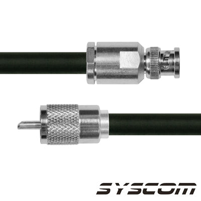 EPCOM INDUSTRIAL SBNC-214-UHF-110 Cable Coaxial RG-214/U de 110 cm, con conectores BNC Macho a UHF Macho (PL-259).